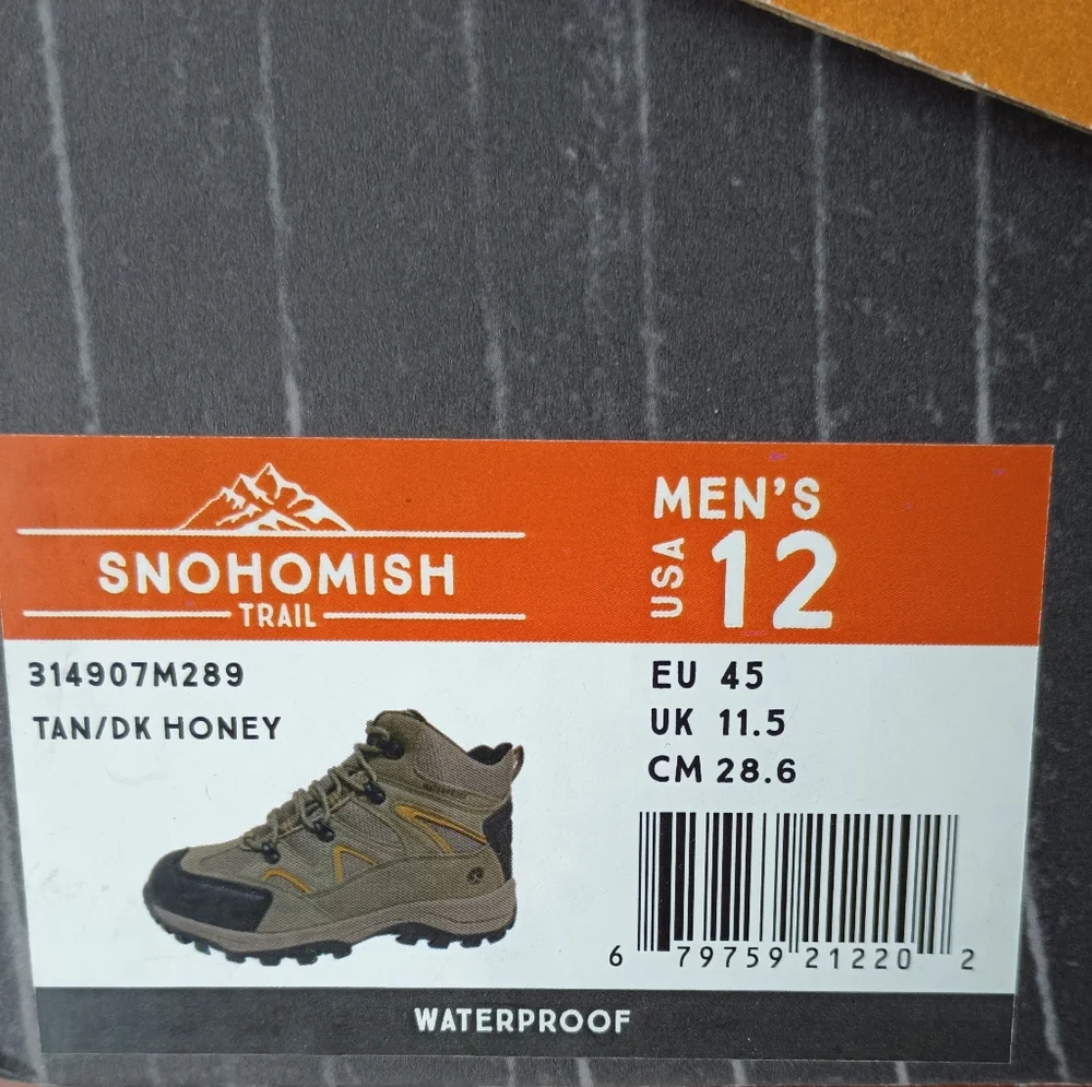 Northside Leather Waterproof Hiking Work Boots Tan Dark Honey Mens 12 NEW In Box